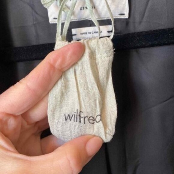 Aritzia Wilfred NWOT Cocoon Coat Wool Cashmere Mid Length Black Size XS PERFECT - Picture 13 of 14